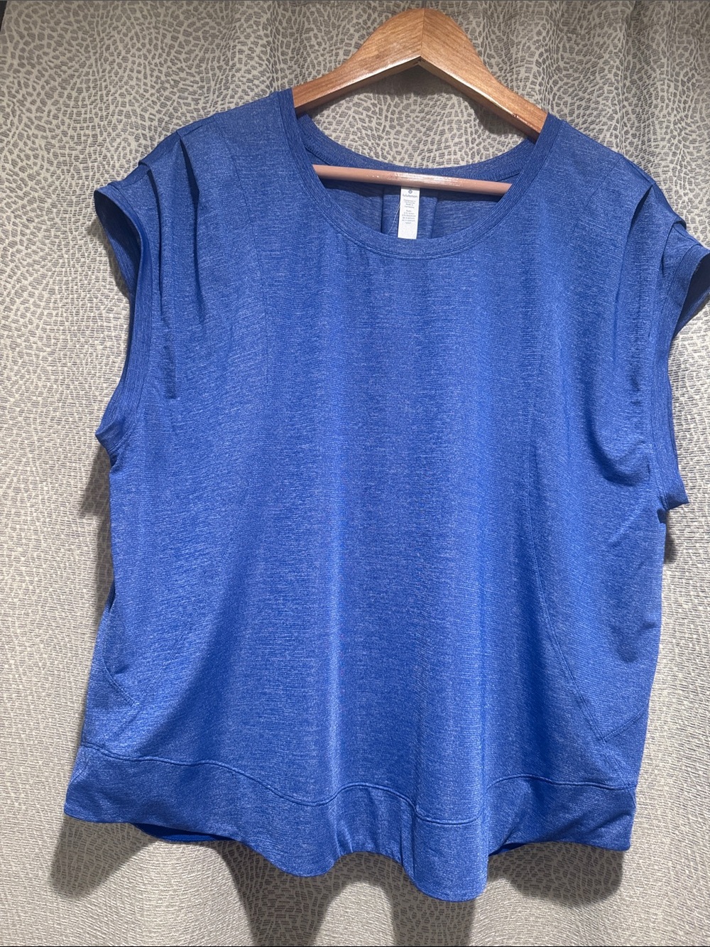 lululemon athletica Blue Cap-Sleeve Top